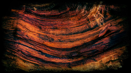 Naklejka premium Trunk and surface of old wood.