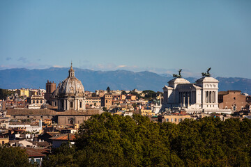 Fototapeta na wymiar High view of Roma, Lazio, Italy.