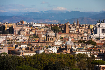 Naklejka premium High view of Roma, Lazio, Italy.