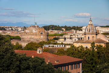 Fototapeta na wymiar High view of Roma, Lazio, Italy.