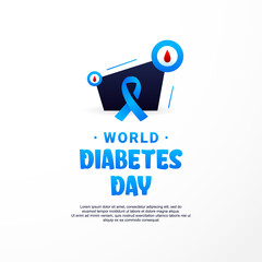 World Diabetes Day Design Background For Greeting Moment