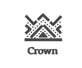 crown logo. Royal king and queen. abstract logo design. vector design templates. geometric symbol. logotype concept icon