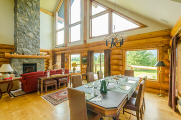 Modern dining room in luxury house.