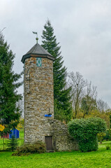 Naklejka premium Historischer Turm an der Abtsküche in Heiligenhaus