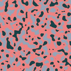 Seamless abstract non print resembling strange colored animal skin surface pattern design for print. High quality illustration. Psychedelic repeat minimal dot swatch for apparel, textile or background