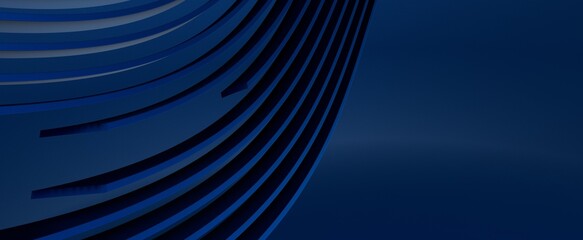 Blue abstract futuristic geometric poly technology background. Science and technology. 3d illustration