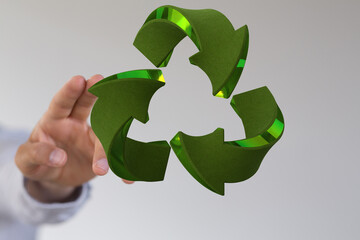 Recycling. Green recycle eco symbol