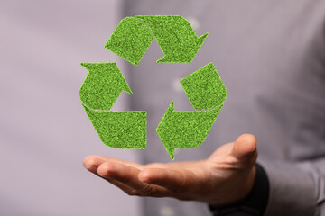 green recycling symbol for clean energy