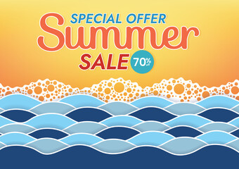 hello summer sale background hot season