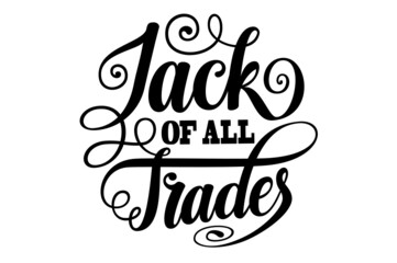 Jack of All Trades Lettering SVG