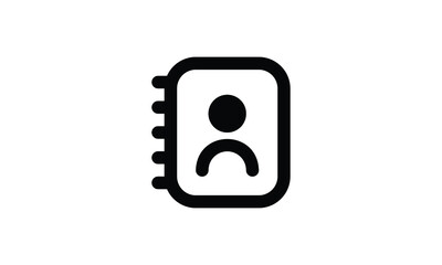 Address book call icon vector