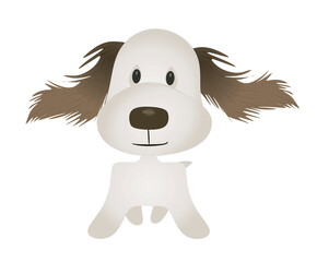 Cute dog icon. vector illustration