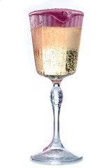 Refreshing French 75 Cocktail on White, French 77 Cocktail