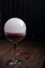 Flavour Blaster clover club cocktail in the smoke