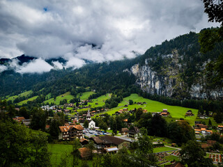 Fototapeta premium village in the mountains