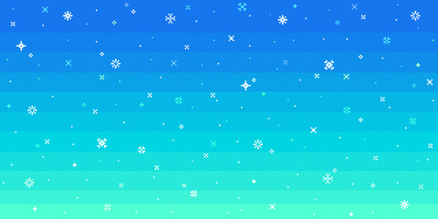 Winter background with snowflakes. Snowy Christmas backdrop.