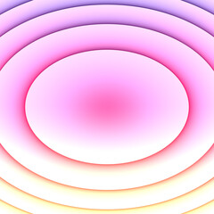 Obraz premium Abstract rippled circle background. content area. 3d rendering.