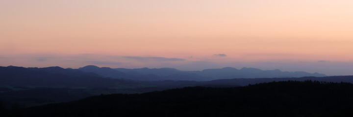 sunrise in the mountains