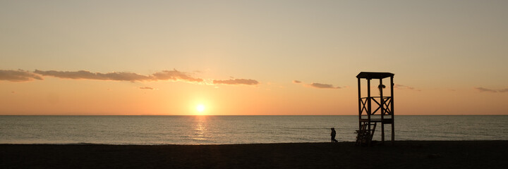 sunset over the sea