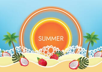 hello summer sale background hot season