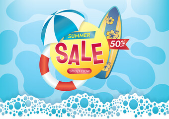 hello summer sale background hot season