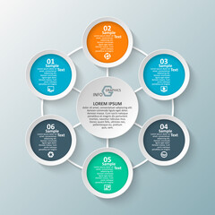 Abstract 3D Paper Infographics. Business template .Vector illustration