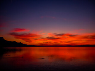 sunset over the sea
