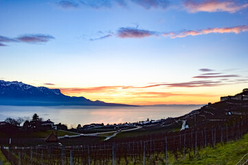 sunset in the mountains