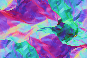 Abstract colorful background with random shaped wavy triangular mesh