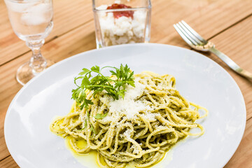 pasta with pesto