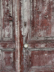 Texture of old door close up