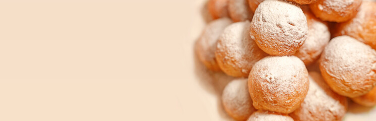 Doughnuts. Homemade cakes made from curd balls.