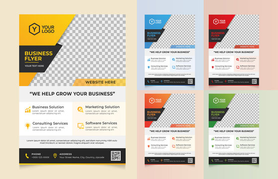 Creative professional flyer design Corporate Business poster template in vector Print ready