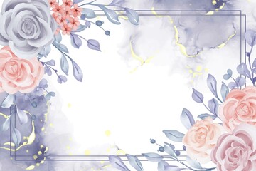 Elegance Winter Rose Flower Blue Sparkle Background