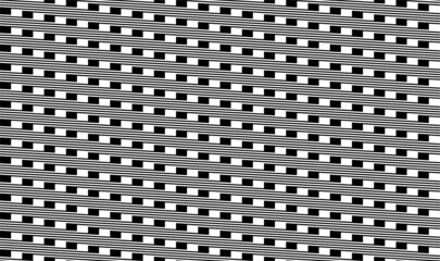 Zig-zag creative background. Black white striped seamless pattern. Op art, optical illusion. Vector texture.