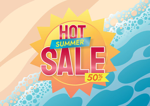 hello summer sale background hot season