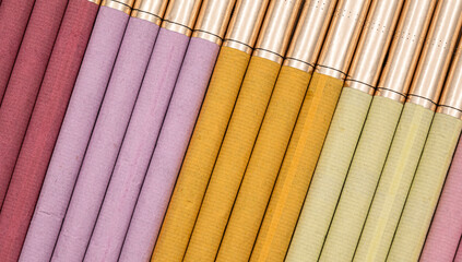 cigarettes of different color, top view