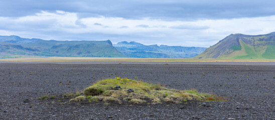 Wide landscape typical Iceland