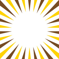 虎カラーの集中線背景素材イラスト／Tiger color concentrated line background material illustration