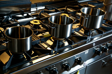 Gas stove with embedded electric oven