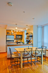 Modern kitchen in luxury house in Vancouver, Canada.