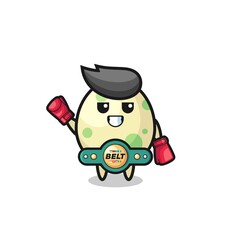 spotted egg boxer mascot character