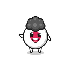 japan flag character as the afro boy