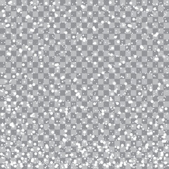Snowfall, falling snowflakes, isolated vector illustration.