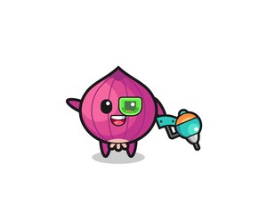 onion cartoon as future warrior mascot
