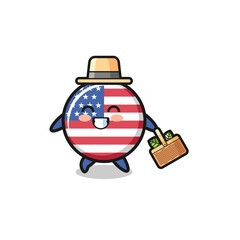 united states flag herbalist character searching a herbal