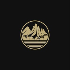 simple mountain logo. vector illustration for business logo or icon