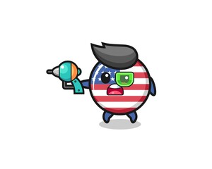 cute united states flag holding a future gun