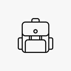 Backpack line icon, vector, illustration, logo template. Suitable for many purposes.