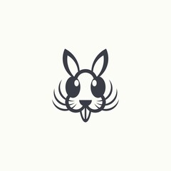 cute bunny logo. vector illustration for business logo or icon